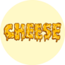 Melted Cheese Typography Sticker