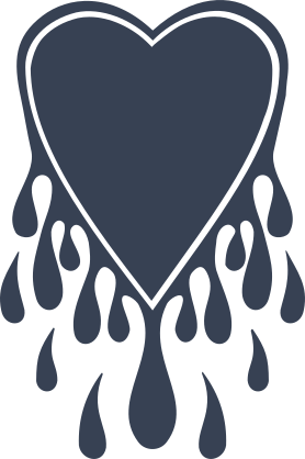 Melting Heart Dripping Sticker