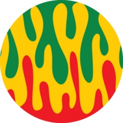 Melting Jamaican Colors Sticker 