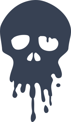 Melting Skull Sticker