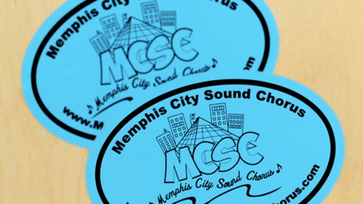 Memphis City Sound Chorus Custom Oval Stickers