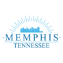Memphis Tennessee Blue Lettering Banner Sticker