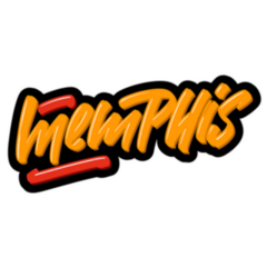 Memphis Tennessee Hand Drawn Modern Brush Lettering Sticker