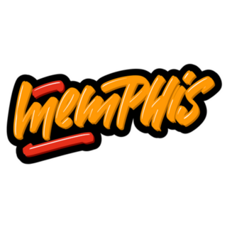 Memphis Tennessee Hand Drawn Modern Brush Lettering Sticker