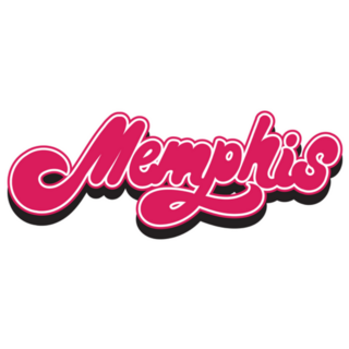 Memphis, Tennessee Pink Retro Sticker
