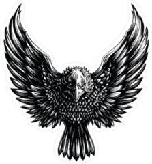 Menacing Eagle Illustration Sticker