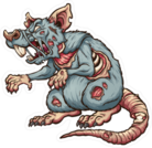Menacing Zombie Rat Sticker