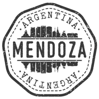 Mendoza Argentina Stamp Skyline Sticker