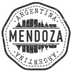 Mendoza Argentina Stamp Skyline Sticker