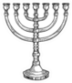Menorah Ancient Hebrew Lampstand Religion Symbol Sticker