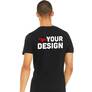Mens Black V-Neck Short Sleeve Shirt Example Back