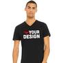 Mens Black V-Neck Short Sleeve Shirt Example