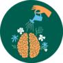 Mental Health Care Wellness Mind Brain Illustration Sticker