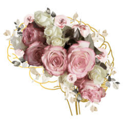 Mental Health Floral Brain Sticker