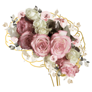 Mental Health Floral Brain Sticker