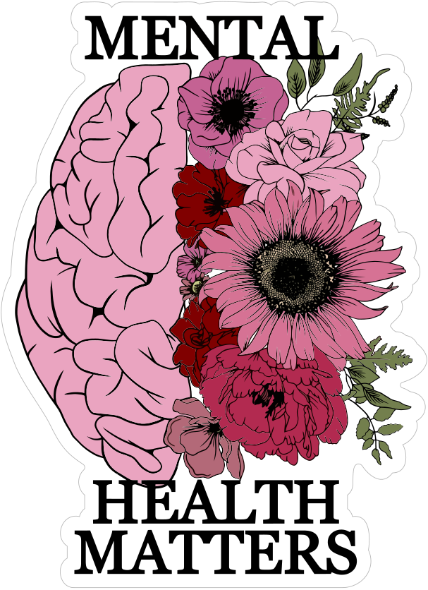 Vibrant, High-Quality Mental Health Matters Stickers