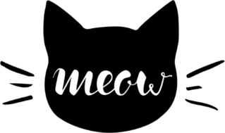 Meow Cat Head Sticker