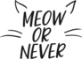 Meow Or Never Cat Sticker