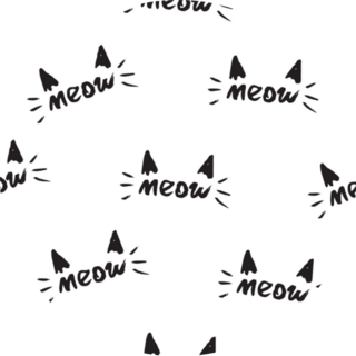 Meow Pattern Cat Ears Sticker