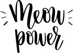 Meow Power Text Sticker