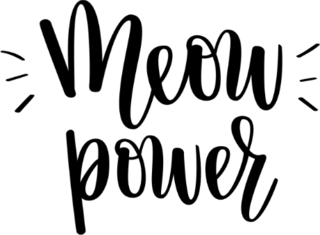 Meow Power Text Sticker