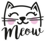 Meow Smiling Cat Sticker