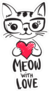 Meow With Love Cat Sticker