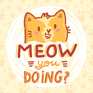 Meow You Doing Cat Sticker