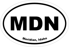 Meridian, Idaho Oval Stickers