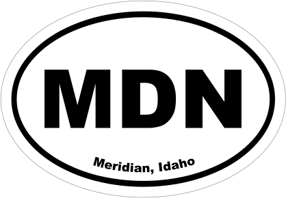 Meridian, Idaho Oval Stickers