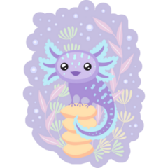 Mermaid Axolotl Sticker