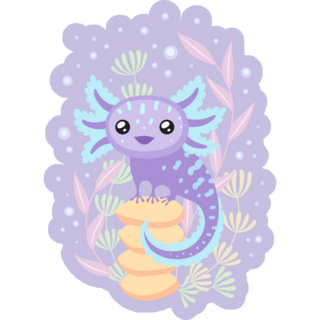 Mermaid Axolotl Sticker