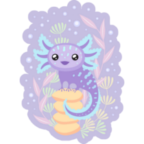 Mermaid Axolotl Sticker