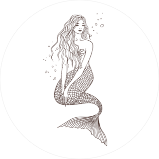 Mermaid Drawing Sticker
