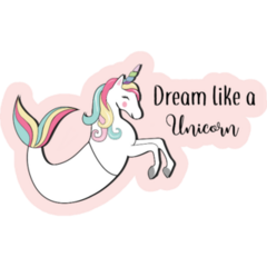 Mermaid Dream Like A Unicorn Pink Sticker