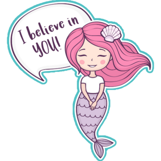 Mermaid I Believe In You Sticker