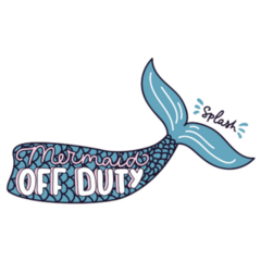 Mermaid Off Duty Cute Tail Sticker
