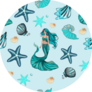 Mermaid Pattern Seashells Sticker