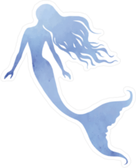 Mermaid Watercolor Sticker