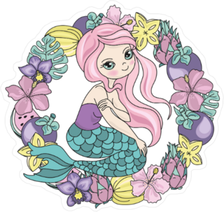 Mermaid Wreath Sticker