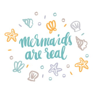 Mermaids Are Real With Seashells Sticker