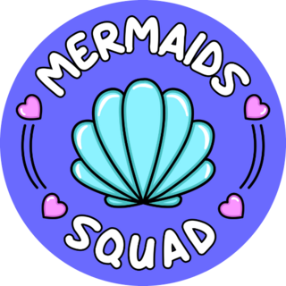 Mermaids Squad Shell Sticker