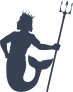 Merman Holding A Trident Sticker