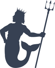 Merman Holding A Trident Sticker