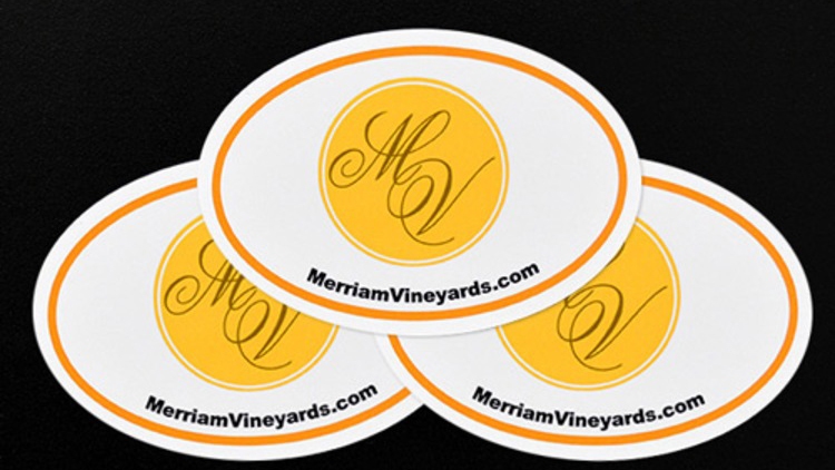 Merriam Vineyards Oval Stickers