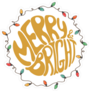 Merry And Bright Christmas Light Sticker