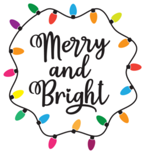 Merry And Bright Greeting Sticker