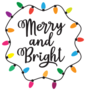 Merry And Bright Greeting Sticker