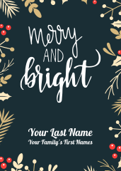 Merry And Bright Holiday Magnet