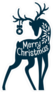 Merry Christmas Deer Sticker